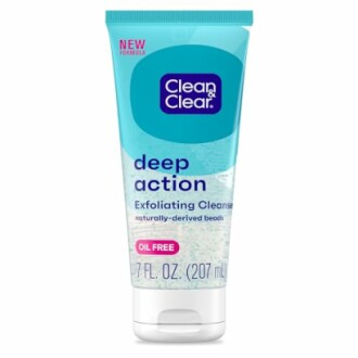 Clean & Clear Oil-Free Deep Action Facial Cleanser Review - Exfoliating Daily Face Wash for Soft, Smooth, Hydrated Skin